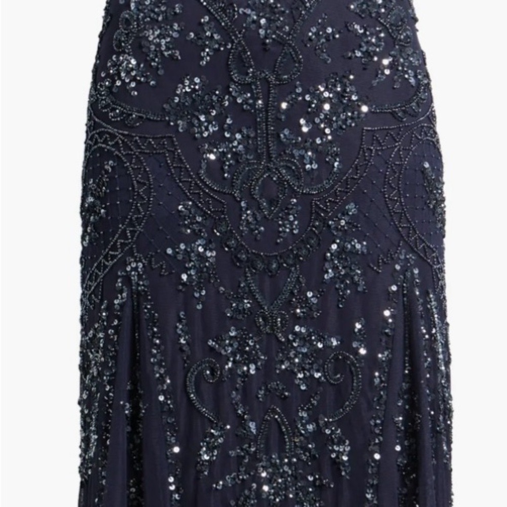 Pisarro Nights Midnight Blue Beaded Gown Mother of Bride/Groom - Picture 13 of 15